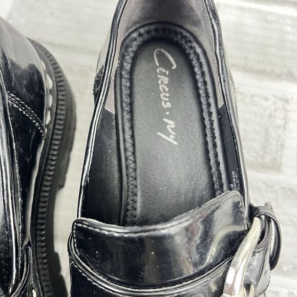 Sam Edelman Black Loafers with Silver Buckle - Picture 11 of 13